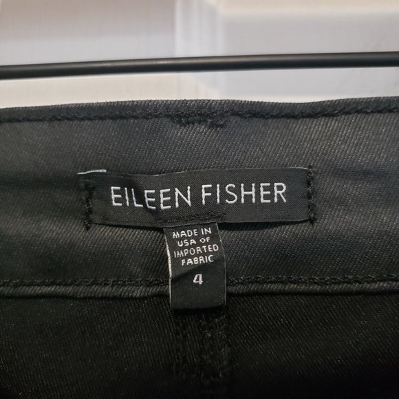 Eileen Fisher Witchy Goth Coated Skinny Jeans - Picture 4 of 7